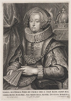 KG 03332
<br/>
Portret Maria Anna (1606-1646), vrouw Ferdinand III
<br/>
<em>Galle, Cornelis II (1615-1678)</em>